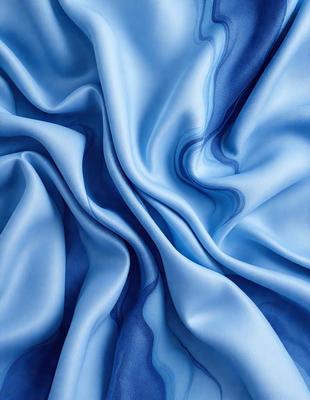 The primary subject of the image is a blue fabric, possibly a piece of cloth or a curtain. The setting is a room with a blue background, which creates a cohesive and visually appealing environment. The visual style of the image is a close-up of the blue fabric, showcasing its texture and details. The colors and mood of the image are predominantly blue, giving it a calm and serene atmosphere.