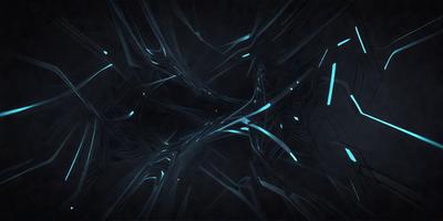 The primary subject of the image is a blue, swirling, and intricate pattern. The setting is a dark, black background, which contrasts with the vibrant blue pattern. The visual style appears to be a digital art or illustration, as the pattern is complex and detailed. The colors and mood of the image are predominantly blue, creating a sense of depth and intrigue.