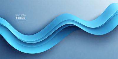 The primary subject of the image is a blue wave, which is a part of a blue ocean. The setting is a blue background, and the visual style is a digital art or illustration. The dominant colors are blue and white, creating a calm and serene atmosphere.