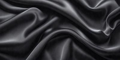 The primary subject of the image is a black fabric, which is the main object, scene, or focus of the image. The setting or background is a black background, which provides a contrasting and dramatic effect. The visual style of the image is a black and white drawing, which adds a sense of depth and contrast to the composition. The colors and mood of the image are predominantly black, which creates a moody and dramatic atmosphere.
