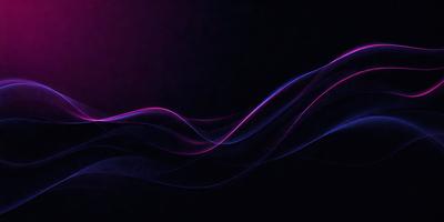 The primary subject of the image is a purple and pink wave, which is the main focus of the image. The wave is set against a dark background, creating a striking contrast. The visual style of the image is a digital art or illustration, as it appears to be a computer-generated or digitally created piece. The dominant colors in the image are purple and pink, giving it a vibrant and lively atmosphere.