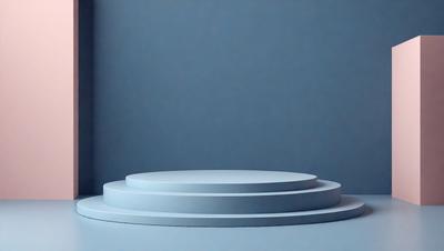 The primary subject of the image is a white, circular object, which appears to be a table or a piece of art. The setting is a blue background, which creates a contrasting and visually appealing environment. The visual style of the image is a photo, showcasing the details and textures of the white circular object. The colors and mood of the image are predominantly blue, giving it a calm and serene atmosphere.