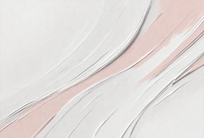 The primary subject of the image is a white sheet of paper with a pink stripe. The setting is a white background, and the visual style is a close-up of the paper. The colors and mood of the image are predominantly white and pink, creating a clean and elegant appearance.