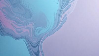 The primary subject of the image is a blue and pink swirl pattern. The setting is a white wall, and the visual style appears to be a digital art or illustration. The dominant colors are blue and pink, creating a vibrant and lively atmosphere.