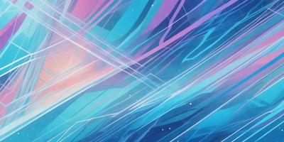 The primary subject of the image is a colorful, abstract design featuring a mix of blue, purple, and pink hues. The setting is a space-like environment, with a backdrop of a starry sky. The visual style is a combination of digital art and illustration, creating a vibrant and dynamic scene. The colors and mood of the image are lively and energetic, with the blue, purple, and pink tones evoking a sense of wonder and exploration.