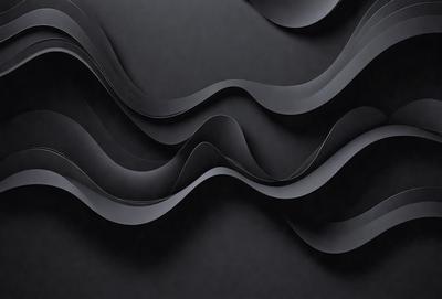 The primary subject of the image is a black and white patterned wallpaper. The setting is a black background, which emphasizes the pattern and texture of the wallpaper. The visual style is a close-up of the wallpaper, showcasing its intricate design. The colors and mood of the image are predominantly black and white, giving it a classic and timeless appearance.
