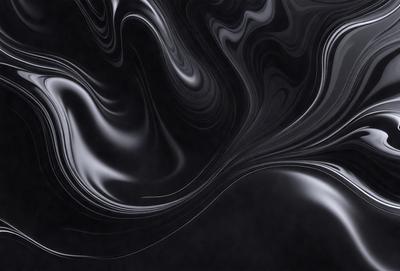The primary subject of the image is a black and white photo of a swirling pattern. The setting is a black background, which contrasts with the swirling pattern. The visual style is a close-up of the swirling pattern, which creates a sense of depth and intricacy. The colors and mood of the image are predominantly black and white, giving it a classic and timeless appearance.