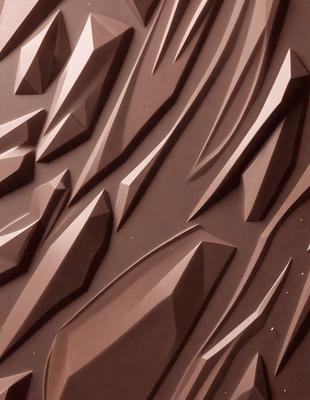 The primary subject of the image is a close-up of a patterned surface, which appears to be a textured wall or a piece of artwork. The setting is indoors, with the surface being the main focus of the image. The visual style is a combination of photo and digital art, creating a unique and intriguing appearance. The colors and mood of the image are predominantly dark and moody, with the patterned surface adding a sense of depth and complexity to the overall atmosphere.