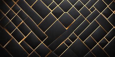 The primary subject of the image is a black and gold patterned wallpaper. The setting is a black and gold patterned wall, which serves as the background. The visual style is a close-up of the pattern, showcasing the intricate details of the design. The colors and mood of the image are predominantly black and gold, creating a luxurious and elegant atmosphere.