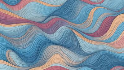 The primary subject of the image is a blue and orange wave pattern, which is the main focus of the image. The setting is a blue and orange ocean, with the wave pattern as the background. The visual style is a digital art or illustration, as the wave pattern is created with a combination of blue and orange colors. The overall atmosphere is vibrant and dynamic, with the wave pattern giving a sense of movement and energy.