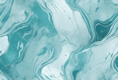 The primary subject of the image is a blue and white swirling pattern, which appears to be a water-like surface. The setting is a blue and white ocean, with the swirling pattern resembling a waterfall. The visual style is a combination of digital art and illustration, creating a unique and captivating scene. The colors and mood of the image are predominantly blue and white, giving it a serene and calming atmosphere.