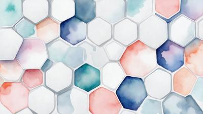The primary subject of the image is a colorful, abstract design featuring a mix of blue, green, pink, and white colors. The design is displayed on a white background, giving it a clean and modern appearance. The visual style of the image is a combination of digital art and illustration, creating a unique and eye-catching pattern. The dominant colors in the design are blue, green, and pink, which together evoke a sense of freshness, energy, and vibrancy.