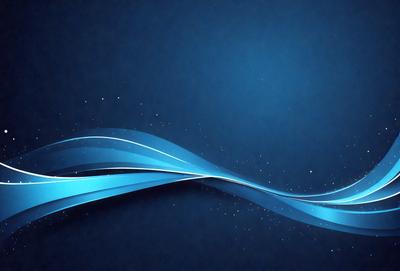 The primary subject of the image is a blue wave or a blue water-like pattern. The setting is a dark blue background, which creates a contrasting effect with the blue wave. The visual style appears to be a digital art or illustration, as it is a smooth and well-defined pattern. The colors and mood of the image are predominantly blue, giving it a calm and serene atmosphere.