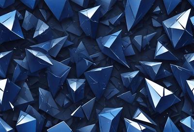 The primary subject of the image is a large number of blue triangles, which are arranged in a dense pattern. The setting is a blue background, which creates a visually striking contrast with the triangles. The visual style of the image is digital art, as it appears to be a computer-generated or digitally manipulated design. The dominant colors in the image are blue and white, giving it a clean and modern appearance. The overall atmosphere of the image is dynamic and engaging, with the blue triangles creating a sense of depth and