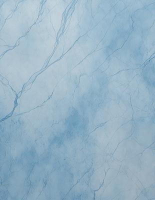 The primary subject of the image is a blue and white marbled wall. The setting is a room with a blue and white marbled wall as the main focus. The visual style is a photo of the marbled wall. The dominant colors are blue and white, creating a calm and soothing atmosphere.
