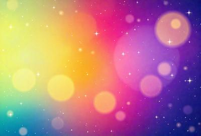 The primary subject of the image is a colorful, swirling pattern of stars. The setting is a brightly colored, star-filled background. The visual style is a combination of digital art and illustration, creating a vibrant and lively atmosphere. The dominant colors are shades of pink, yellow, and blue, which contribute to the overall mood of the image.
