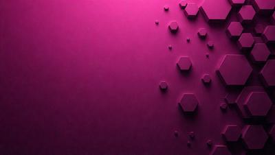 The primary subject of the image is a pink wall with a pattern of small, round, geometric shapes. The setting is a room with a pink background, and the visual style appears to be a combination of digital art and illustration. The dominant colors are pink and purple, creating a warm and inviting atmosphere.