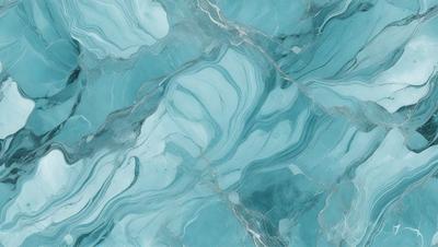 The primary subject of the image is a blue marble tile with a patterned design. The setting is a bathroom, as indicated by the presence of the marble tile. The visual style is a close-up of the tile, showcasing its intricate pattern. The dominant colors in the image are blue and white, creating a calm and soothing atmosphere.