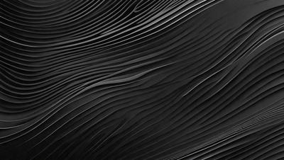 The primary subject of the image is a black and white pattern, which appears to be a digital art or illustration. The setting is a black background, and the visual style is a close-up of the pattern. The dominant colors are black and white, creating a bold and striking atmosphere.
