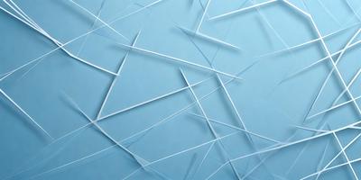 The primary subject of the image is a blue background with a pattern of white lines. The setting appears to be a wall or a surface with a blue tint. The visual style of the image is a combination of digital art and illustration, creating a unique and artistic appearance. The dominant colors in the image are blue and white, giving it a calm and soothing atmosphere.