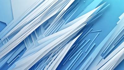 The primary subject of the image is a large, intricate, and colorful design made of white and blue elements. The setting is a blue background, which complements the vibrant colors of the design. The visual style is a combination of digital art and illustration, creating a unique and eye-catching pattern. The colors and mood of the image are predominantly blue and white, giving it a clean, fresh, and modern appearance.