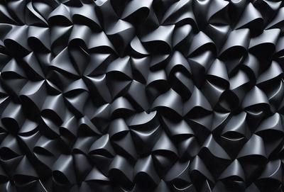 The primary subject of the image is a black and white patterned wallpaper. The setting is a black background, which emphasizes the pattern and texture of the wallpaper. The visual style is a close-up of the wallpaper, showcasing its intricate design. The colors and mood of the image are predominantly black and white, giving it a classic and timeless appearance.