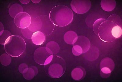 The primary subject of the image is a purple background with a pattern of pink circles. The setting is a dark room, and the visual style appears to be a digital art or illustration. The dominant colors are purple and pink, creating a mood of calmness and relaxation.