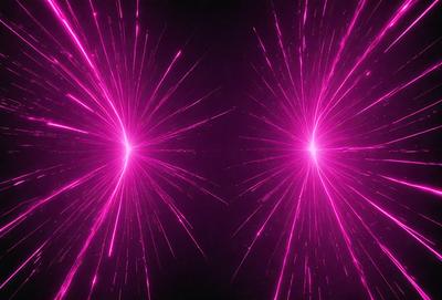 The primary subject of the image is a bright pink light, which appears to be a neon light or a light source with a pink hue. The light is emanating from the center of the image, creating a visually striking scene. The setting is a dark background, which contrasts with the bright pink light, making it stand out even more. The visual style of the image is a close-up of the light source, emphasizing its vibrant color and unique appearance. The colors and mood of the