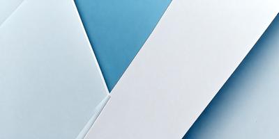 The primary subject of the image is a white piece of paper. The setting is a blue background, which creates a contrasting color scheme. The visual style is a close-up of the paper, showcasing its texture and details. The colors and mood of the image are predominantly white and blue, giving it a clean and calm atmosphere.