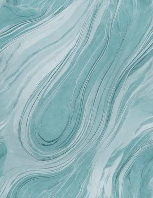 The primary subject of the image is a blue and white marbled tile. The setting is a bathroom, as the tile is placed on a wall. The visual style is a close-up of the tile, showcasing its intricate design. The dominant colors are blue and white, creating a calm and soothing atmosphere.