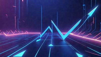 The primary subject of the image is a series of blue triangles, which are arranged in a pattern on a black background. The setting appears to be a futuristic or technological environment, as the triangles are reminiscent of a futuristic cityscape. The visual style of the image is digital art, as the triangles are created using a computer-generated design. The dominant colors in the image are blue and black, giving the scene a sleek and modern appearance.