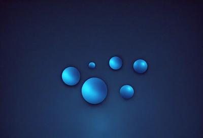 The primary subject of the image is a blue circle with four smaller blue circles surrounding it. The setting is a dark blue background, which creates a contrasting effect with the blue circles. The visual style appears to be a digital art or illustration, as the circles are well-defined and the overall composition is clean and organized. The colors and mood of the image are predominantly blue, giving it a calm and serene atmosphere.