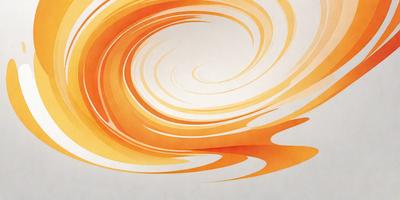 The primary subject of the image is a colorful, swirling pattern that resembles a hurricane. The setting is a white background, which provides a clean and uncluttered look to the artwork. The visual style is a combination of digital art and illustration, creating a dynamic and eye-catching design. The dominant colors in the image are orange, yellow, and red, which evoke a sense of warmth and energy. Overall, the image has a vibrant and lively atmosphere.