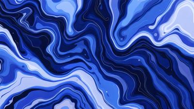 The primary subject of the image is a blue and white swirling pattern, which appears to be a digital art or illustration. The setting is a blue background, and the visual style is a combination of digital art and illustration. The dominant colors are blue and white, creating a calm and soothing atmosphere.