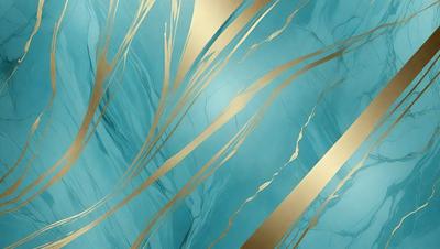 The primary subject of the image is a blue and gold patterned wallpaper. The setting is a room with a blue and gold wallpapered wall. The visual style is a digital art, illustration, or drawing. The dominant colors are blue and gold, creating a warm and inviting atmosphere.