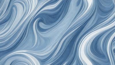 The primary subject of the image is a blue and white swirling pattern, which appears to be a painting or a digital artwork. The setting is a blue background, and the visual style is a combination of photo and digital art. The dominant colors are blue and white, creating a calm and soothing atmosphere.