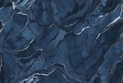 The primary subject of the image is a blue marble-like surface with a pattern of swirls and waves. The setting is a dark blue background, which contrasts with the light blue marble. The visual style is a combination of a photo and a digital art, creating a unique and intricate design. The colors and mood of the image are predominantly blue, giving it a calm and serene atmosphere.