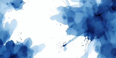 The primary subject of the image is a blue splash of paint or ink, which is the main focus of the scene. The setting is a white background, which provides a clean and uncluttered environment for the blue splash. The visual style of the image is a combination of digital art and illustration, as it appears to be a digital painting or drawing. The dominant colors in the image are blue and white, creating a calm and serene atmosphere.