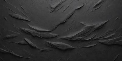 The primary subject of the image is a black and white painting of a mountainous landscape. The setting is a dark, textured surface, which adds to the dramatic atmosphere of the scene. The visual style is a combination of digital art and illustration, creating a striking and detailed representation of the mountain range. The colors and mood are predominantly dark and moody, with the black and white palette emphasizing the contrasts and shadows in the painting.