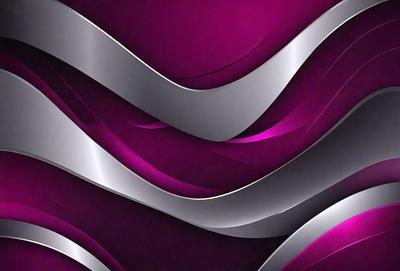 The primary subject of the image is a purple and silver patterned wallpaper. The setting is a room with a purple and silver wallpapered wall. The visual style is a digital art or illustration, creating a unique and eye-catching design. The dominant colors are purple and silver, giving the wallpaper a modern and sophisticated appearance.