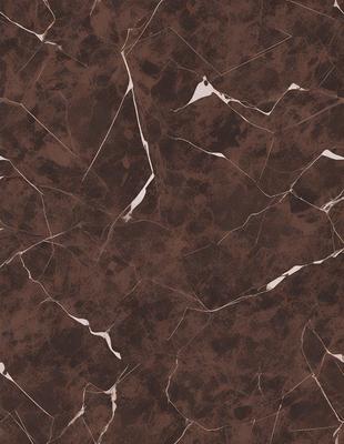The primary subject of the image is a brown marble tile with a pattern of white streaks. The setting is a bathroom, as indicated by the presence of the marble tile. The visual style is a close-up of the tile, showcasing its unique pattern. The colors and mood of the image are warm and earthy, with the brown marble and white streaks creating a natural and elegant appearance.