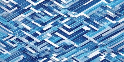The primary subject of the image is a blue and white geometric pattern. The setting is a blue background, and the visual style is digital art. The dominant colors are blue and white, creating a calm and soothing atmosphere.
