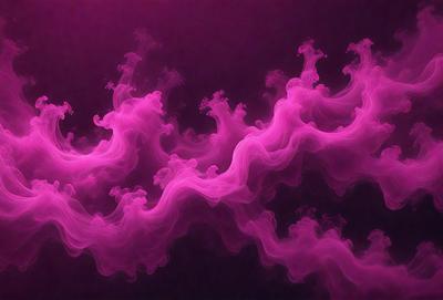 The primary subject of the image is a purple, pink, and white swirl pattern. The setting is a dark background, which contrasts with the swirl pattern. The visual style is a combination of digital art and illustration, creating a unique and eye-catching design. The colors and mood of the image are predominantly purple and pink, giving it a vibrant and lively atmosphere.