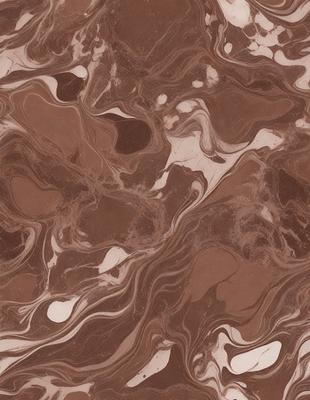 The image features a brown and white marbled pattern on a surface, possibly a wall or a table. The pattern is intricate and visually appealing, creating a unique and eye-catching design. The colors in the image are predominantly brown and white, giving the scene a warm and earthy tone. The overall atmosphere of the image is elegant and sophisticated, with the marbled pattern serving as the main subject and focal point.