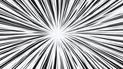 The primary subject of the image is a bright, white light source, which appears to be a sun or a light bulb. The light source is surrounded by a black and white pattern, giving the image a striking visual style. The setting is a black and white background, which further emphasizes the contrast between the light source and its surroundings. The overall atmosphere of the image is dynamic and captivating, with the light source serving as the focal point.