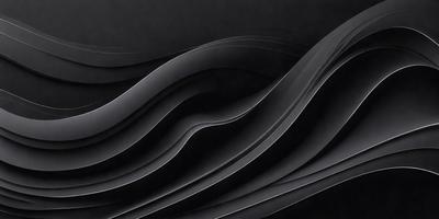 The primary subject of the image is a black and white painting of a wave. The setting is a dark background, which contrasts with the wave's shape and texture. The visual style is a combination of artistic expression and digital manipulation. The dominant colors are black and white, creating a dramatic and moody atmosphere.