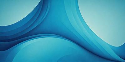 The primary subject of the image is a blue and white painting of a wave. The setting is a blue background, and the visual style appears to be a digital art or illustration. The dominant colors are blue and white, creating a calm and serene atmosphere.