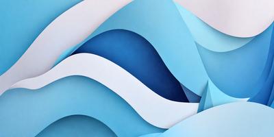 The primary subject of the image is a blue and white wave, which is the main focus of the scene. The setting is a blue and white background, which complements the wave's colors. The visual style is a combination of digital art and illustration, creating a unique and artistic representation of the wave. The dominant colors are blue and white, giving the image a calming and serene atmosphere.