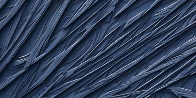 The primary subject of the image is a blue surface with a pattern of silver lines. The setting appears to be a blue background, and the visual style is a close-up of the blue surface with the silver lines. The colors and mood of the image are predominantly blue and silver, creating a calm and serene atmosphere.
