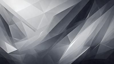 The primary subject of the image is a geometric pattern, which is a digital art piece. The setting is a gray background, and the visual style is a combination of digital art and illustration. The dominant colors are gray and white, creating a calm and minimalist atmosphere.
